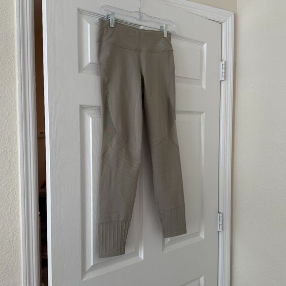JoyLab cropped leggings light green / tan with mesh size small new without tags - Picture 9 of 10